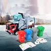 Alloy materials handling truck garbage cleaning vehicle model 1:24 garbage truck sanitation trucks clean car toy car kid gift X0102