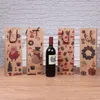 Gift Wrap 12 PCS Christmas Kraft Paper Wine Bottle Påsar Återanvändbara Presentförpackningar 6xdd1