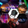 Novo Design 30 W 18-RGB LED AUTO / CONTROLE DE VOZ DMX512 Alto Brilho Mini Lâmpada Estágio (AC 110-240V) Preto * 2 Party Moving Head Lights