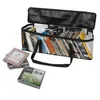 Book Storage Large Capacity Clear Bag Waterproof For DVD Removable Bookshelf Portable Zipper Bags