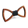 Vintage Red Rosewood Bow Ties Manual Hollow Out Bowknot för Gentleman Wedding Trä Bowtie Fasion Accessories 9 Styles