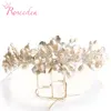 Nowy projekt świeżej wody Pearl Bridal Tiara Koron Flower Rhinestone Wedding Headband Mairpiece Biżuteria RE3943 W0104272C