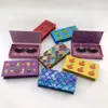 New Design Eyelash Caixa de Embalagem 25mm Cílios Falsos Caixa de Lash Magnética 100% Handmade Long Natural 3D Mink Lashes
