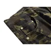 Jeans Hommes Biker Stretched Camouflage Jeans Streetwear avec plissé Joggers Slim Jean Hommes Pantalon rayé Pantalones Hombre 201128