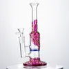 Beecomb Hookahs Perc Percolator Heady Glass Straight Water Pipes Dab Rigs 14mm Joint Glass Bongs WP533