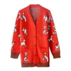 Fashion-2020 Mens Sweaters Fashion Animals Pattern Cardigan Trendy Womens Haute Couture 2020 For Wholesales S-L