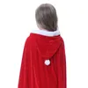 Neue Weihnachten Cape Jacke Erwachsene Kind Unisex Urlaub Party Bühne Tisch Performance Cosplay Rollenspiel Kleidung rote Kleidung