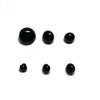 Boutons ronds en résine noire, 100 pièces, tige de couture en forme de dôme en forme de champignon, yeux d'animaux noirs, jouet, boutons décoratifs DIY