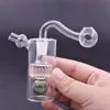 Bruciatore a nafta in vetro portatile Bong Pipa ad acqua per fumatori Narghilè Recycler Mano Dab Rig Bong con tubo per bruciatore a nafta maschio e tutti gli accessori