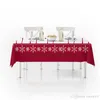 Christmas Rectangle Table Cloth Tablecloth Deer Bell Print Tablecloth Waterproof Cartoon Table Cover Home Xmas Table Decoration WVT1232