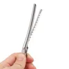 Saç Klipler Düz Metal Yaylar Için Tek Prong Timsah Barrette DIY Aksesuarları Çelik Tokalar W10514