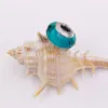 Andy Jewel 925 Sterling Silver Beads Glass Murano Teal Shimmer Charm Fitts 유럽 판도라 스타일 보석 팔찌 목걸이 791655