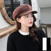 2021 Women Visor Beret Autumn Winter Octagonal Cap Hats Stylish Artist Painter Newsboy Caps Black Grey Beret Hat5448082