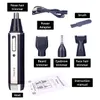 Electric Nose Ear Hair Trimmer 4 в 1 Аккумуляторные Мужчины Безболезненные Женщины Обрезка Бойбурн Блазоки Борода Клиппер для волос Вырезать Бритва АБС Нержавеющая Сталь