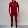 2 pièces ensembles survêtement hommes marque automne hiver sweat à capuche cordon pantalon mâle rayé patchwork sweats à capuche bigsweety 201204