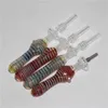 Glass Nectar Hookahs Concentrate smoke pipes with Quartz Tips Dab Straw Pipe Oil Rigs