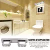 Moderna applique da parete a specchio impermeabile a led per bagno 3 luci Lampada a led in cristallo 9W Nordic Art Decor Illuminazione argento