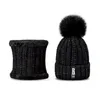 Beanie/Skull Caps MLTBB 8 Colors Winter Hat Scarf Set 2 Pieces For Women Suits Plus Velvet Thick Warm Ring Beanies Female Girls1 Eger22