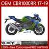 Wróżki Zestaw dla Honda CBR1000 CBR 1000 RR CC 2017-2019 CBR 75NO.118 CBR 1000RR 1000CC Green Blue 2017 2018 2019 CBR1000CC CBR1000RR 17 18 19 Wtrysk OEM Ciało