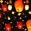10 قطع الصينية ورقة السماء تحلق جي الفوانيس يطير شمعة مصابيح عيد الميلاد حزب الزفاف الديكور 201023