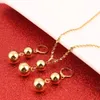 Hot Fashion Gold Color Ball Bead Beads Earrings Pendant Jewelry Sets Necklace For Women