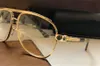 럭셔리 - 새로운 남자 광학 안경 디자인 안경 사각형 금속 프레임 스타일 클리어 렌즈 최고 품질의 경우