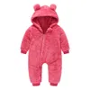 Infant Newborn Baby Clothes Faux Fur Coat Rompers For Girls Boys Bear Winter Warm Thick Snowsuit Hooded Thickened Coat Jumpsuit 202088448