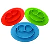 Bébé Silicone Bols Plats Assiettes Enfants Silicone De Qualité Alimentaire Antidérapant Mignon Bol Enfant Bébé Une Pièce Plat Tapis À Manger 7 Couleurs EWD2061