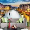 Carta da parati fotografica personalizzata Carta da parati 3D Murales per soggiorno Camera da letto Sfondo Pareti Decorazioni per la casa Nella città di Venezia