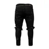 Jeans pour hommes Fashion Cheville Zipper Skinny Stretch Détruit Ripped Paint Point Design1 Heat22