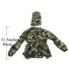 Jaktuppsättningar 3D Universal Camouflage Suits Woodland Clothes Justerbar storlek Ghillie Suit for Army Outdoor Sniper Set Kits1238Z