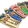 Baby Kid Suspenders com Bowtie Fashion Crianças Bow Laço Grupo Menino Braces Menina Ajustável Suspender Bebê Gravatas Acessórios