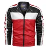 Mens Autumn Winter Motorcycle Bomber Jackets Male PU Leather Slim Fit Biker Jacket Coat Man Faux Leather Coats Outdoor 201128