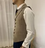 Wool Groom Gilets Tweed Vest Tweed Business Support Jacket Formel Formel Formal Groom de Prom Work Wear Gilet Mariage Homme Mariage Tuxedo Waitetoat