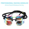 Plating Silicone Swimming Goggles Waterdichte Anti-Fog Anti-UV Competitie Zwemmen Bril Race Zwemmen Accessoires Q0112