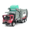 Alloy materials handling truck garbage cleaning vehicle model 1:24 garbage truck sanitation trucks clean car toy car kid gift X0102