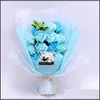 Couronnes De Fleurs Décoratives Fournitures De Fête De Fête Maison Jardin Savon Rose Bouquet Cadeau Préservé Éternel Rouge Violet Bleu Boîte De Noël Weddi