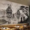 Özel Fotoğraf Kağıdı 3D El Boyalı Ukiyoe Samuray Yaratıcı Restoran Mural Art Arka Plan Duvar Dekor Papel de Parede Sala