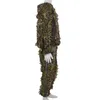 3D Leaf Volwassenen Ghilliekostuum Woodland Camo met Camouflage Gezichtsmasker 3D Leaf Stereo Turkije Jachtmasker2741736