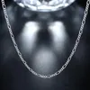 2021 SMTCAT 925 Серебряное серебро 2 мм фигаро ожерелье Чистовые украшения r Цепные ожерелья 16 249U4956391