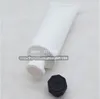 100g 100ml plástico branco macio Garrafa Cosmetic Facial Cleanser Creme Squeeze tubo Shampoo Cap Acrílico Lotion