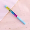 Rainbow Drift Sand Creative Ballpoint Pen Glitter Crystal Colorful Kids Novelty Stationery Gift Office Fun Release Relax Play Ball Pen SN475