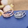 Hip Hop Fashion Multi Circle Ring Silver Color Bling Cubic Zirconia Geometry Rings Anniversary Charms Gift