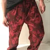 Satin soyeux bonne soie plus taille taille élastique chinois dragon imprimé mince poche pantalon japon hommes pantalon maison sommeil entraînement jogger 201218