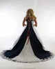 Vintage Navy Blue and White Country Wedding Dresses 2022 Halter Laceup Lace Stain Western Cowgirls Dresses Plus Size Wedding Gown2329710