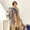 Neue Winter Schal Dame Mode Warme Schal frauen Doppelseitige Kaschmir Dicke Weibliche Pashmina Decke Foulard Drucken Bandana 2020 J1215