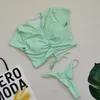 2021 Slim Thong Sexig Andningsbar Bikini Underkläder Låg midja Kvinnors Rena bomullsbyxor 3Colors