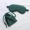 Imitated Silk Sleep Eye Mask Travel Eyepatch Nap Eye Patch Rest Blindfold Eye Cover Sleeping Mask Night Eyeshade with Bag 10pcs