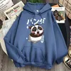 Cartoon Cute Panda Drukuj Mężczyzna Bluzy Anime Harajuku Odzież Odzież Jesień Zima Polar Z Kapturem Streetwear Męskie Kapturem H1227