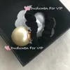 Party Favor Velvet Dust Bag and Cards Big Pearl Hairtie Silk Hand Party Gift Fashion Hair Tie C Marks Duduvip